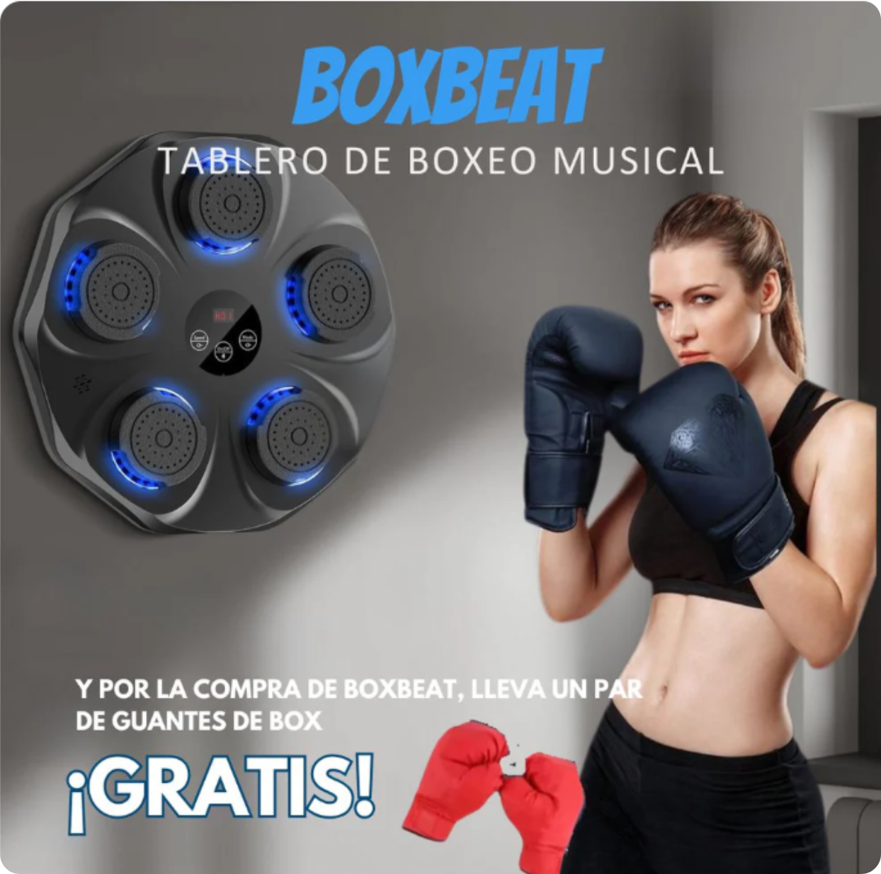 BoxBeat - Tablero de Boxeo Musical *Gratis Guantes de Box*