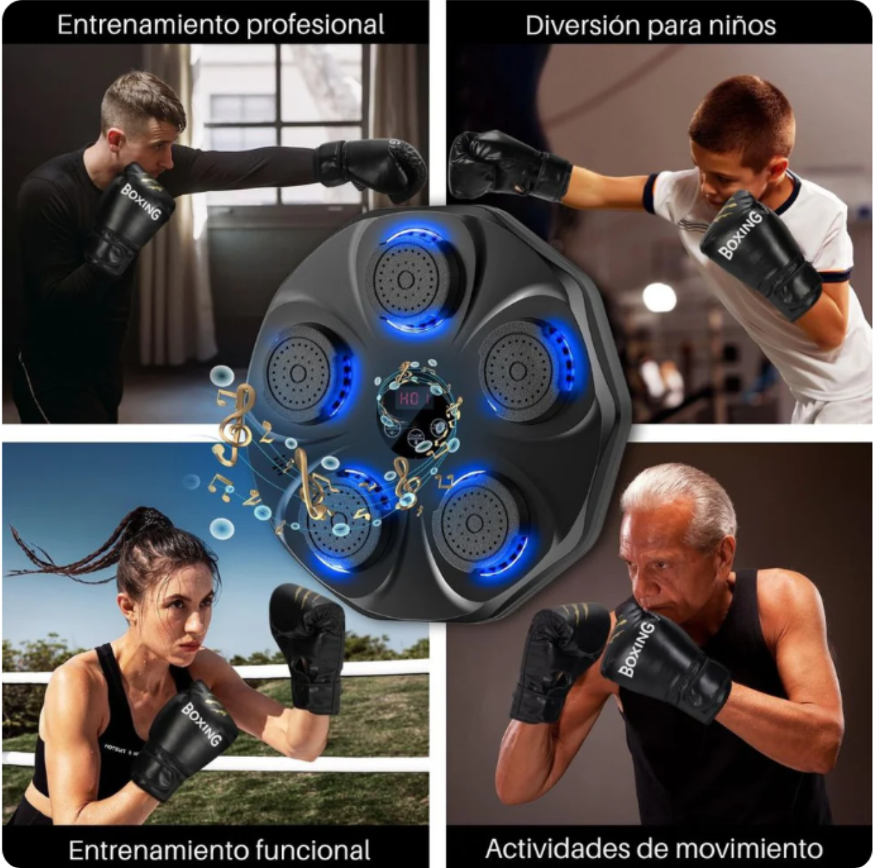 BoxBeat - Tablero de Boxeo Musical *Gratis Guantes de Box*